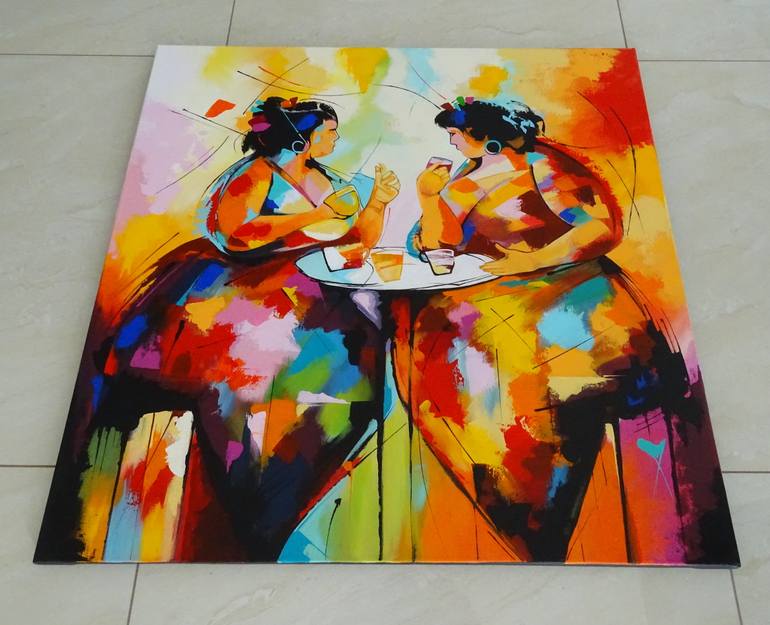 Original Art Deco Women Painting by Livien Rozen
