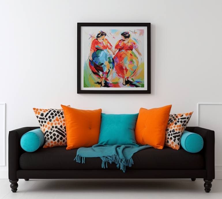 Original Expressionism Women Painting by Livien Rozen