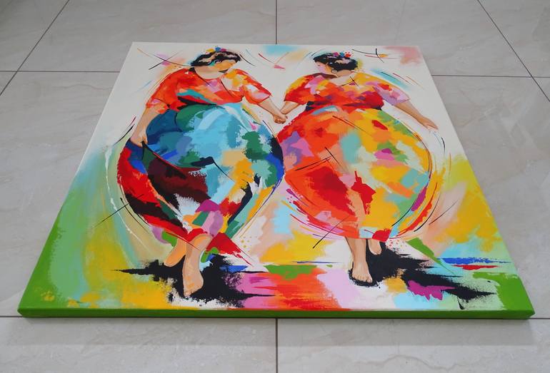 Original Expressionism Women Painting by Livien Rozen