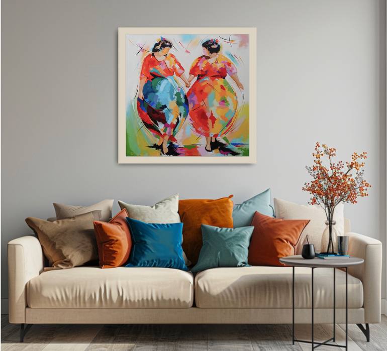 Original Expressionism Women Painting by Livien Rozen