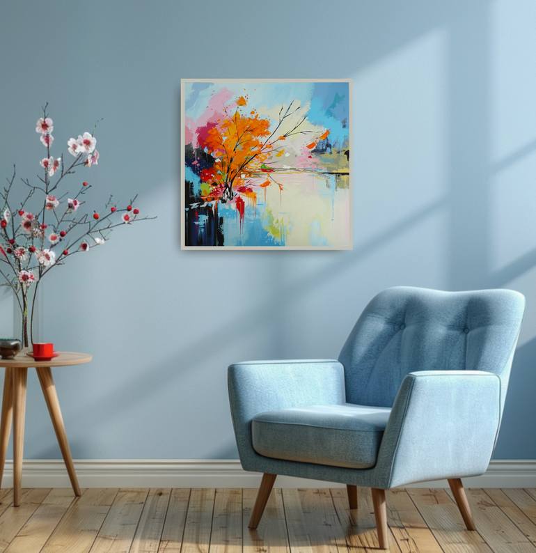 Original Abstract Landscape Painting by Livien Rozen