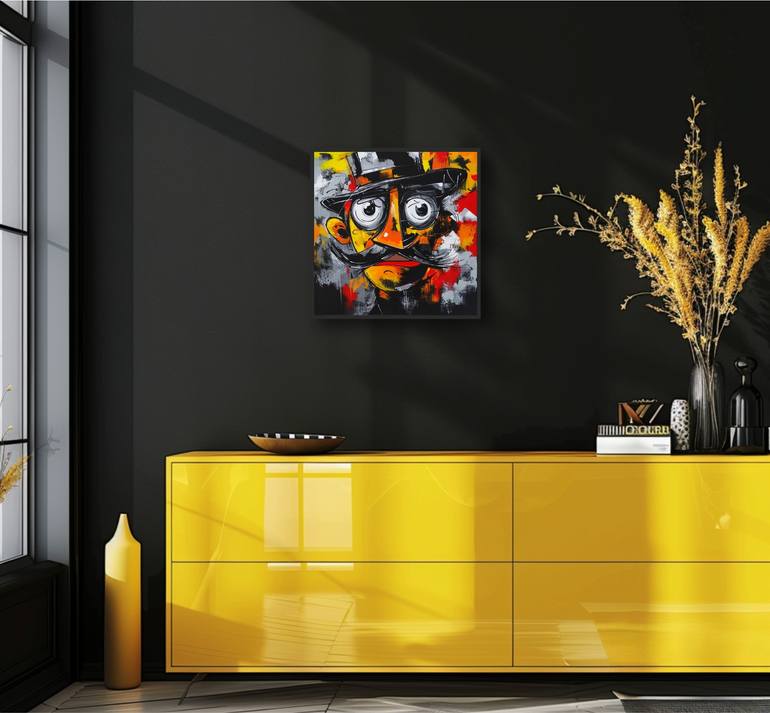 Original Abstract Humor Painting by Livien Rozen