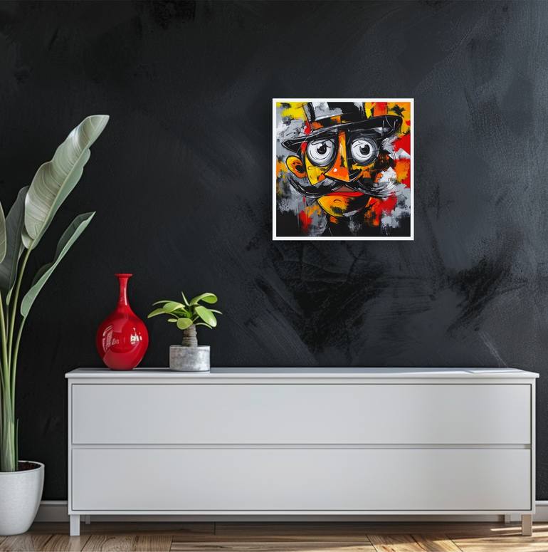 Original Abstract Humor Painting by Livien Rozen