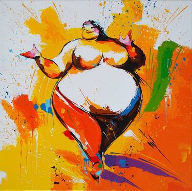Original Abstract Women Painting by Livien Rozen