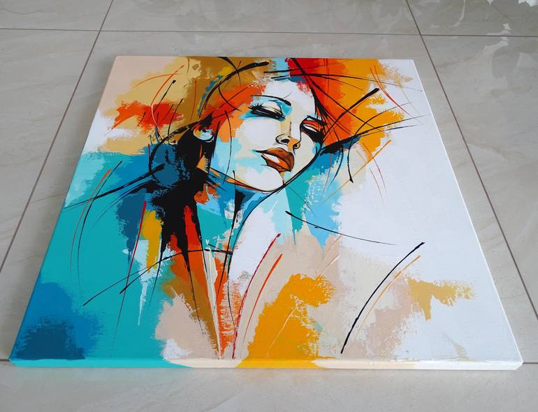 Original Art Deco Abstract Painting by Livien Rozen