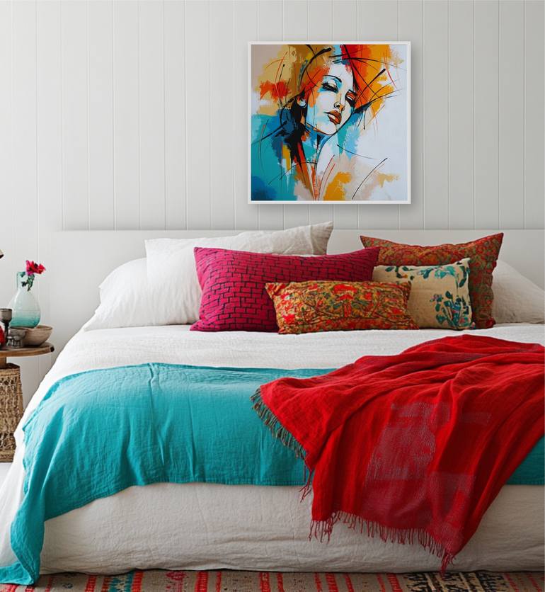 Original Art Deco Abstract Painting by Livien Rozen