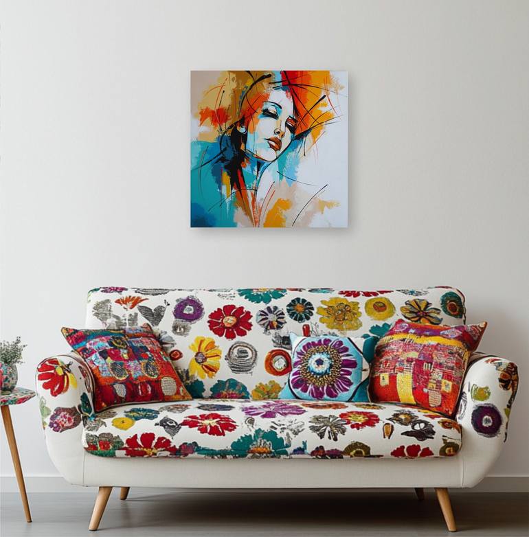 Original Art Deco Abstract Painting by Livien Rozen