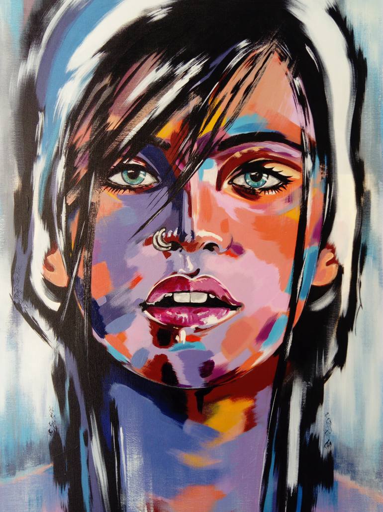 Original Art Deco People Painting by Livien Rozen