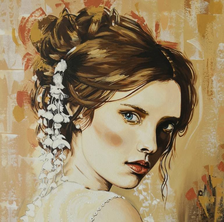 Original Portrait Painting by Livien Rozen