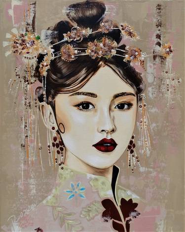 beautiful chinese girls paintings