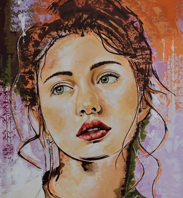 Original Figurative Portrait Painting by Livien Rozen