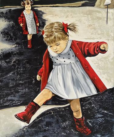 Original Figurative Children Paintings by Livien Rozen