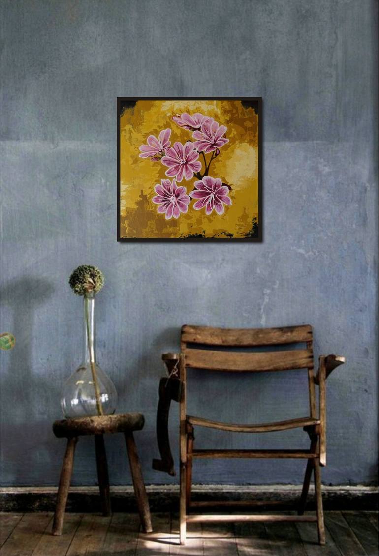 Original Floral Painting by Livien Rozen