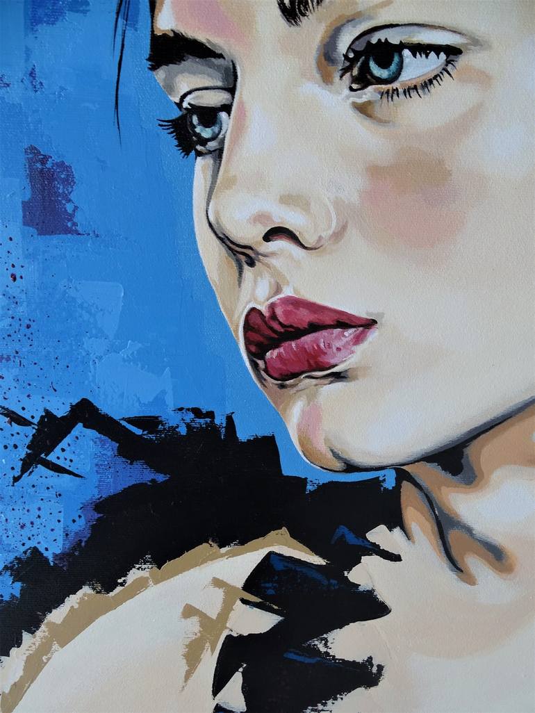 Original Expressionism Portrait Painting by Livien Rozen