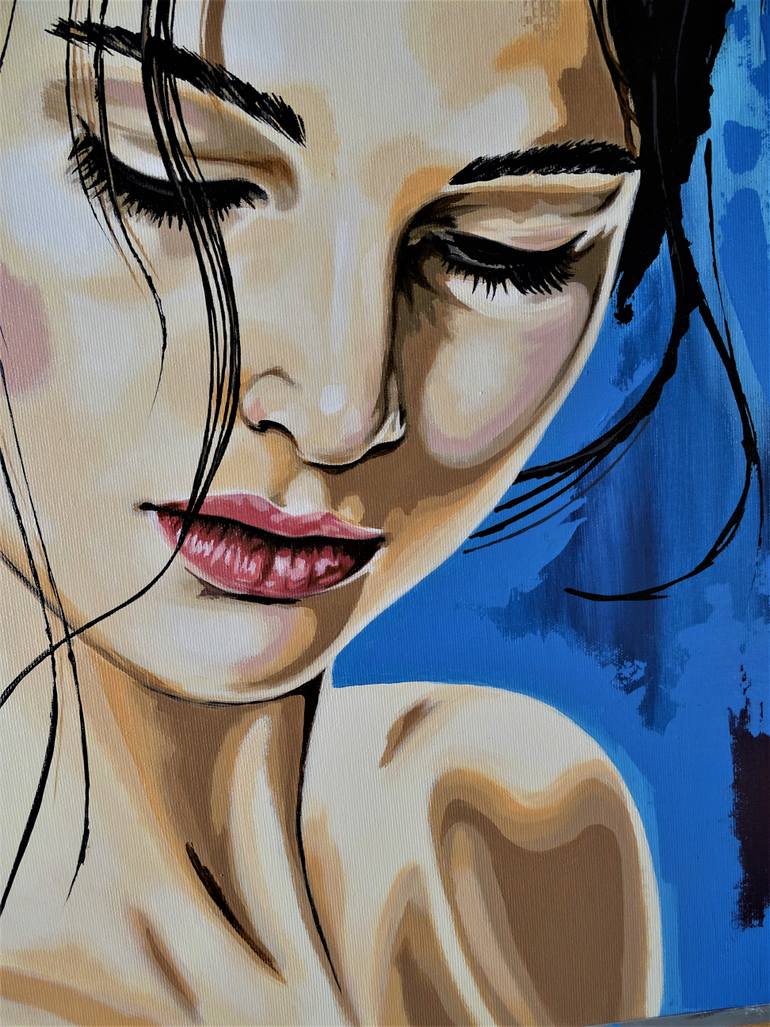 Original Art Deco People Painting by Livien Rozen