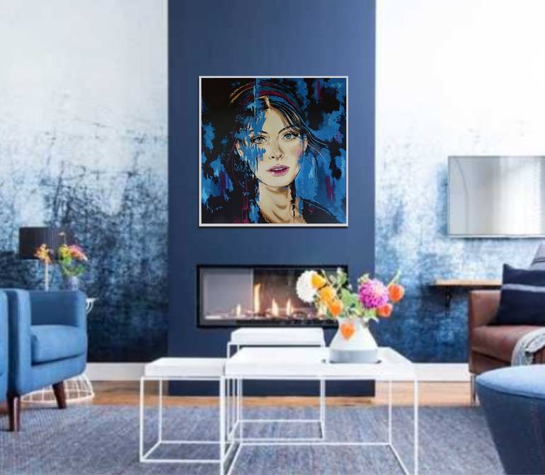 Original Abstract Expressionism Portrait Painting by Livien Rozen