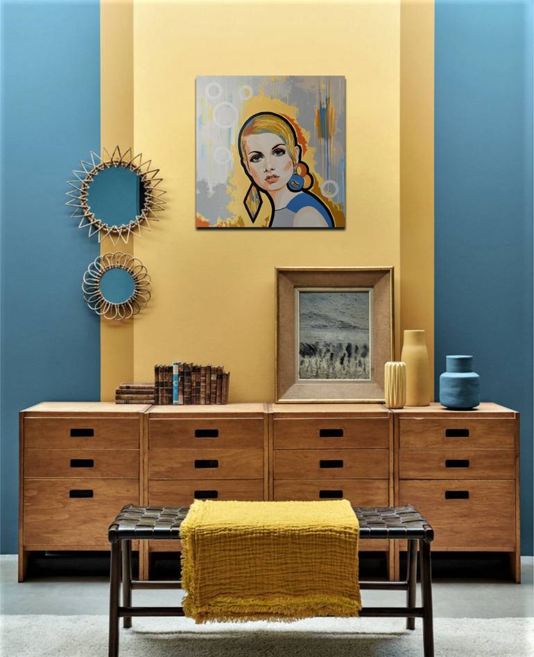 Original Art Deco People Painting by Livien Rozen