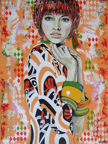 Original Pop Art Portrait Paintings by Livien Rozen