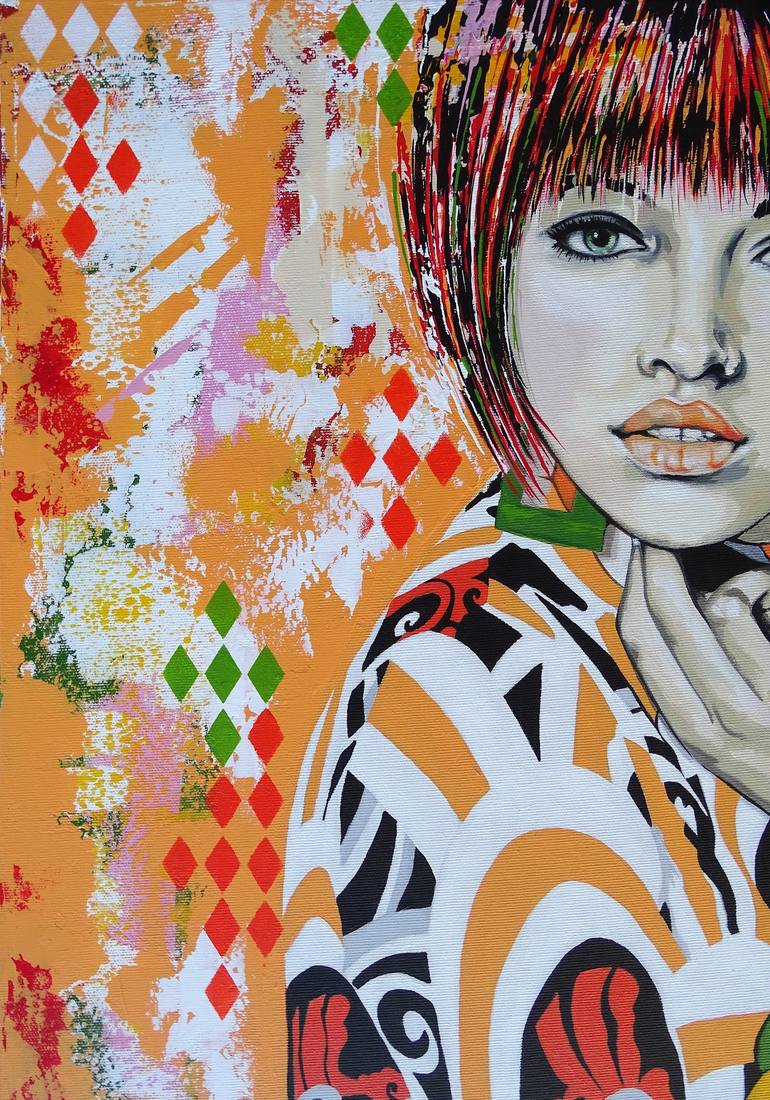 Original Pop Art Portrait Painting by Livien Rozen