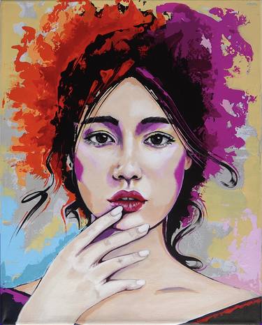 Original Expressionism Portrait Paintings by Livien Rozen