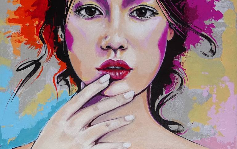 Original Expressionism Portrait Painting by Livien Rozen