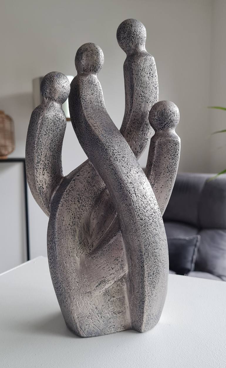 Original Contemporary Family Sculpture by Catherine Fouvry Leblois