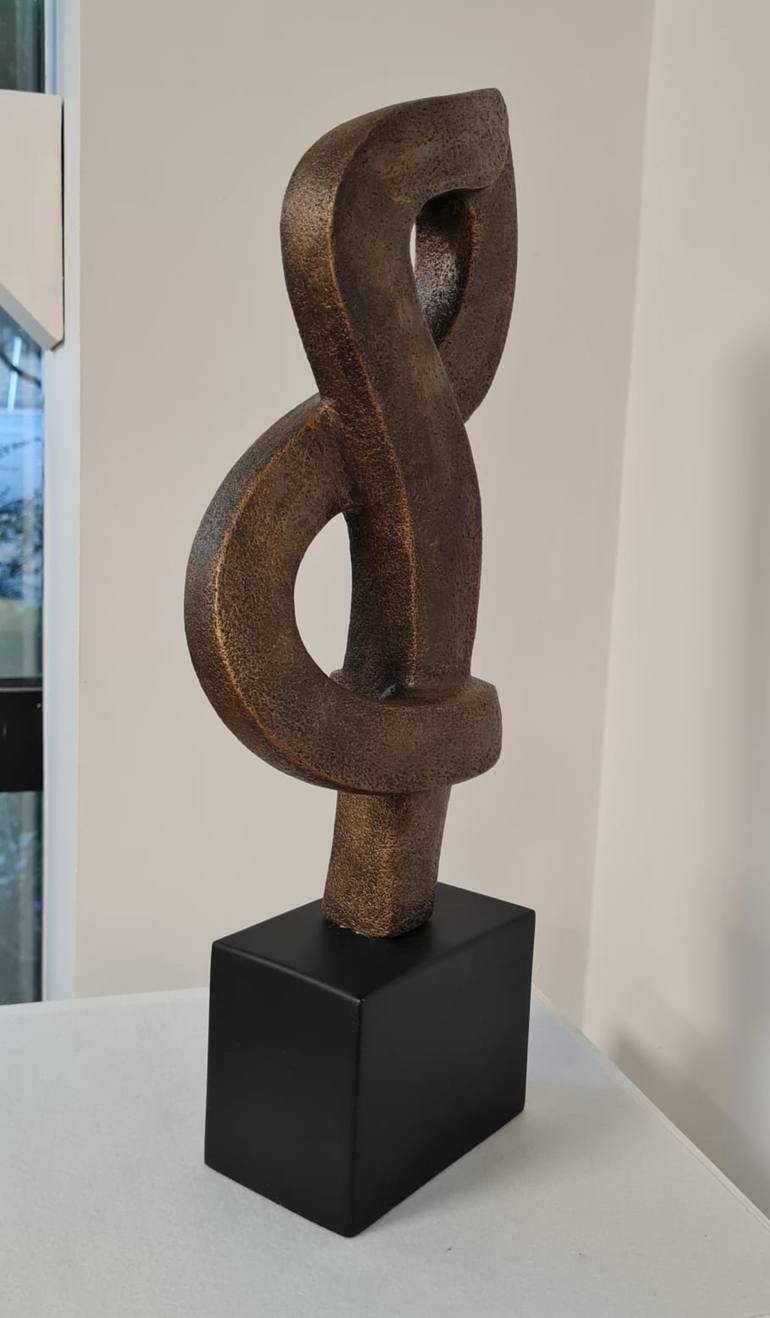 Original Abstract Love Sculpture by Catherine Fouvry Leblois