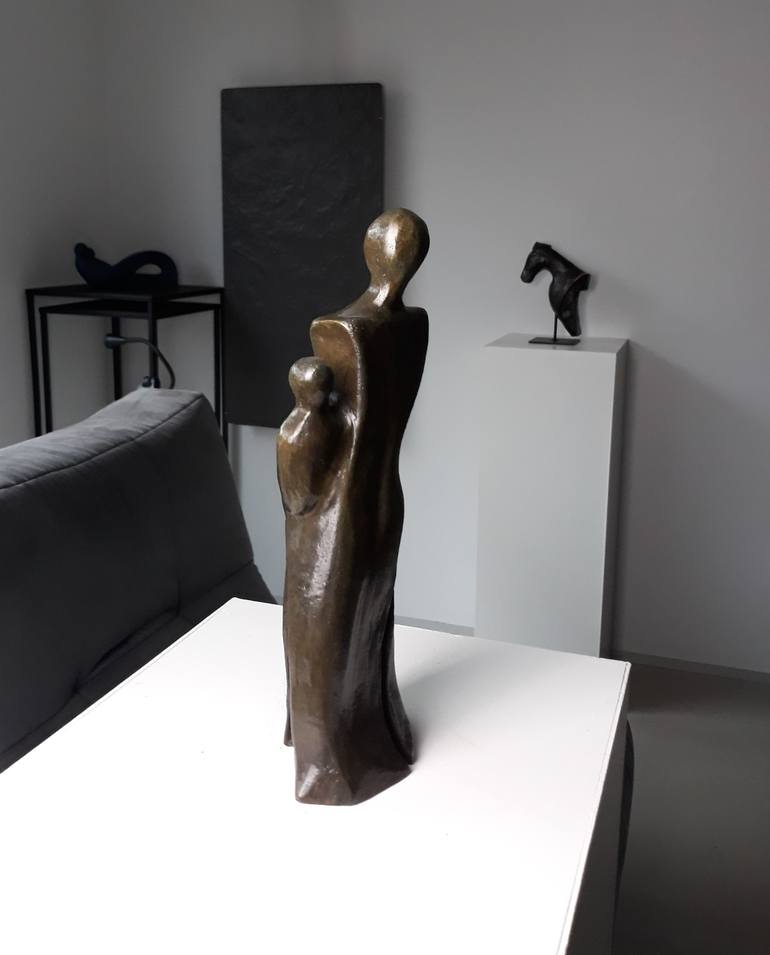 Original Abstract Family Sculpture by Catherine Fouvry Leblois