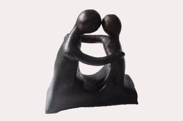 Original Abstract People Sculpture by Catherine Fouvry Leblois