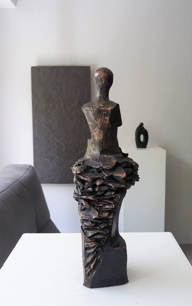 Original Abstract Women Sculpture by Catherine Fouvry Leblois