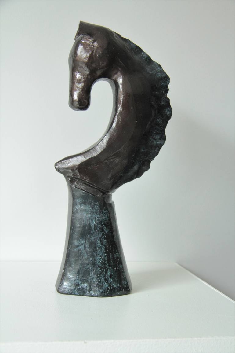 Original Abstract Horse Sculpture by Catherine Fouvry Leblois