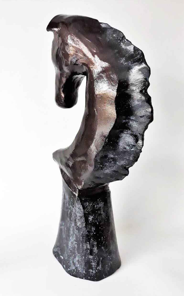 Original Abstract Horse Sculpture by Catherine Fouvry Leblois