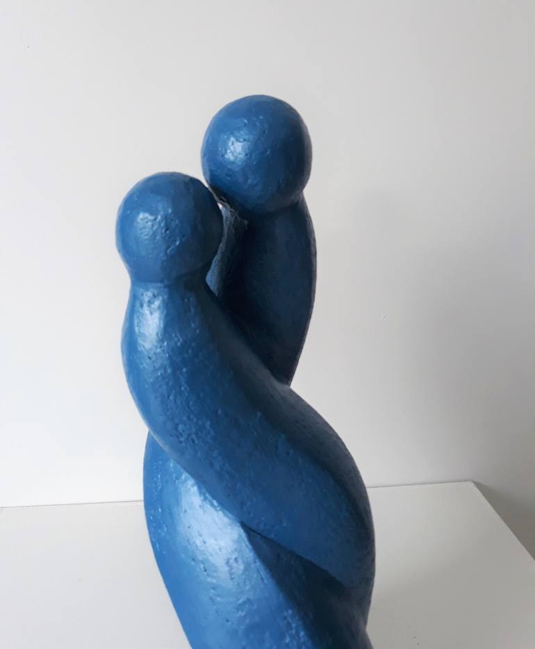 Original Modern Love Sculpture by Catherine Fouvry Leblois