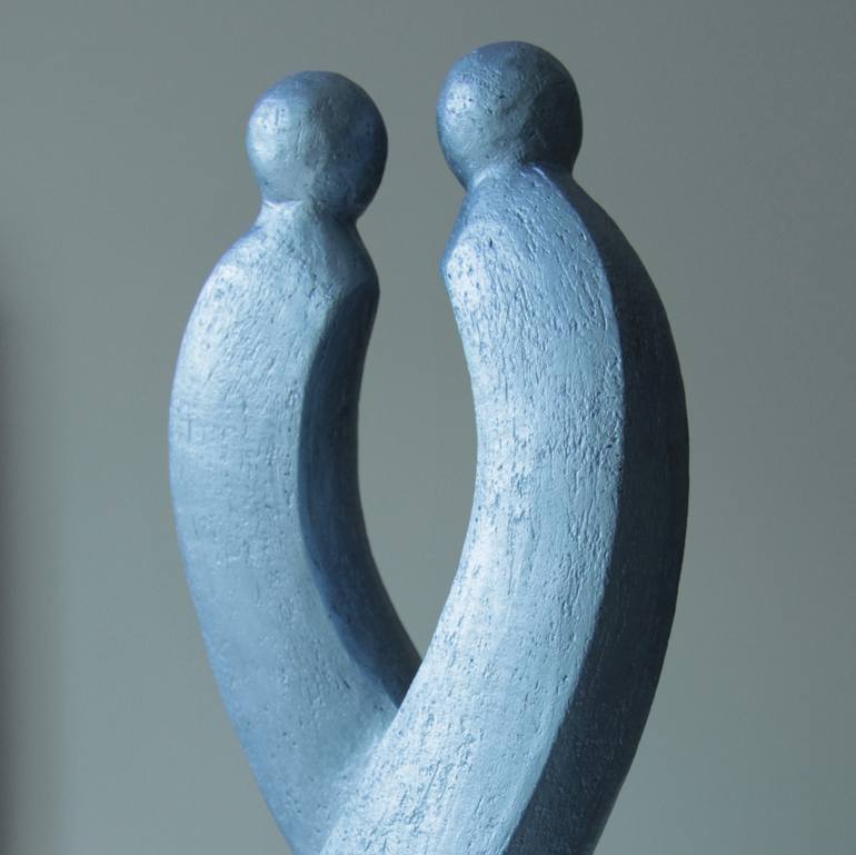 Original Modern Love Sculpture by Catherine Fouvry Leblois