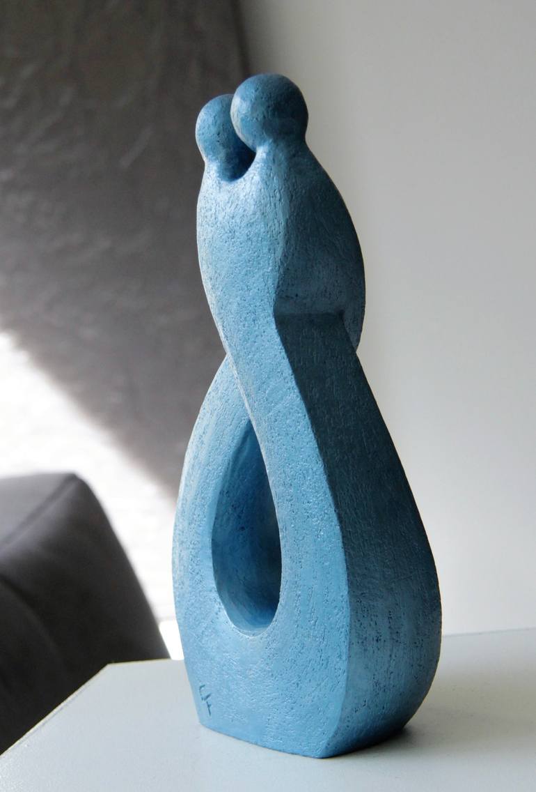 Original Abstract People Sculpture by Catherine Fouvry Leblois