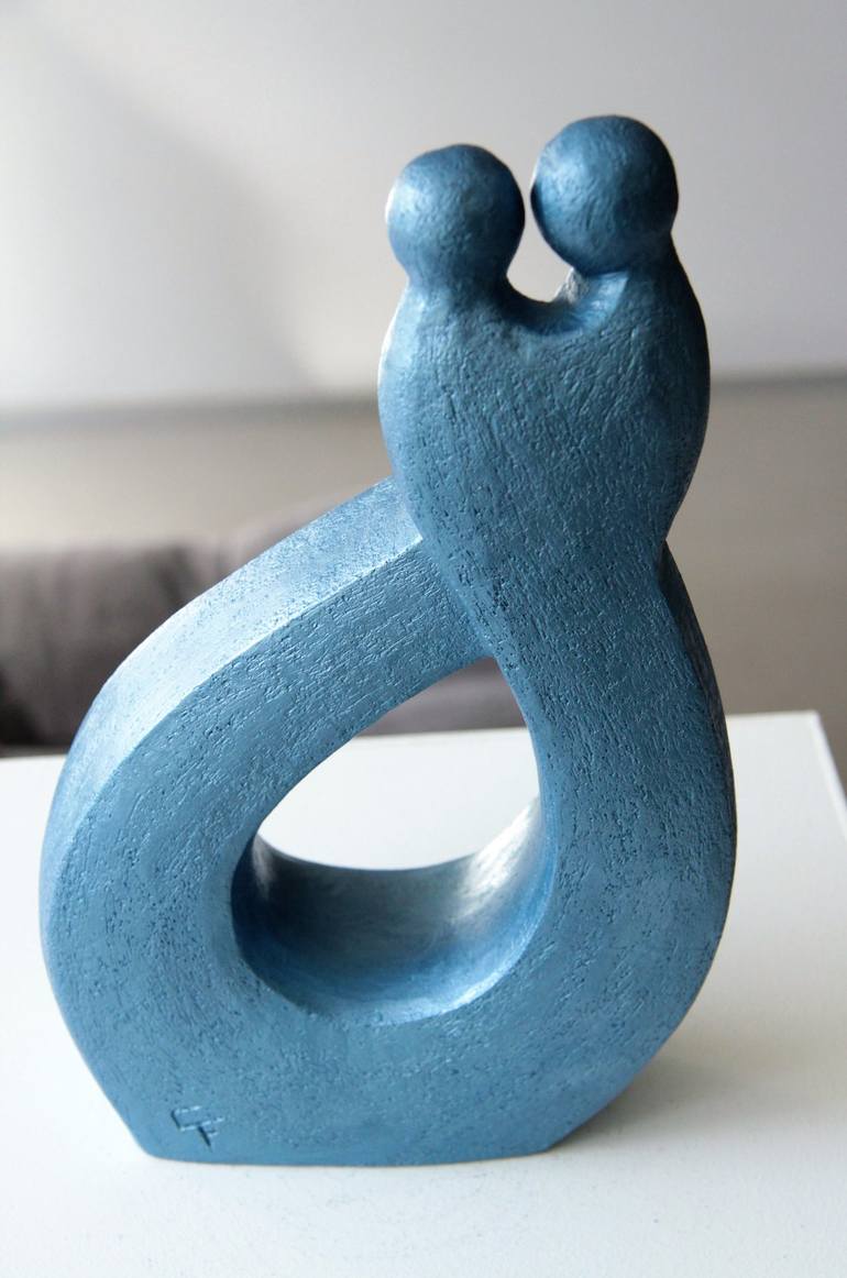 Original Abstract People Sculpture by Catherine Fouvry Leblois