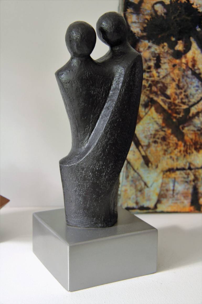 Original Abstract Love Sculpture by Catherine Fouvry Leblois