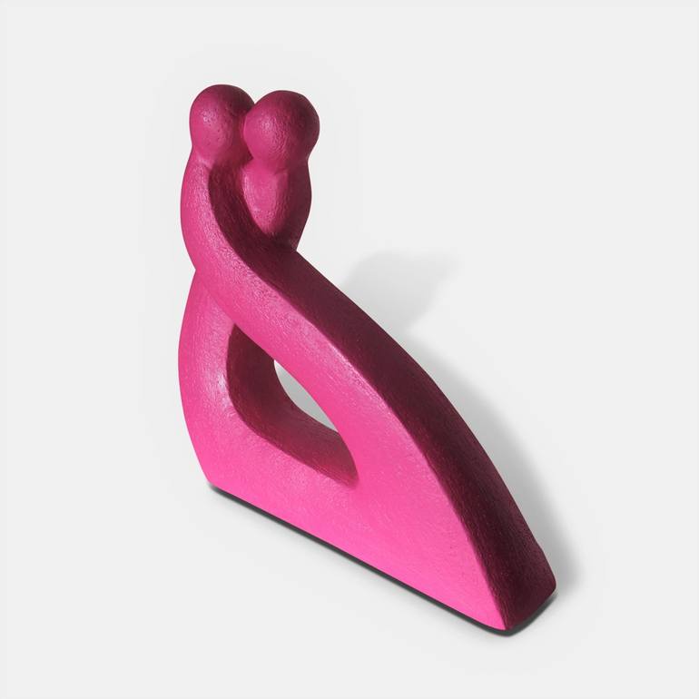 Original Abstract Love Sculpture by Catherine Fouvry Leblois