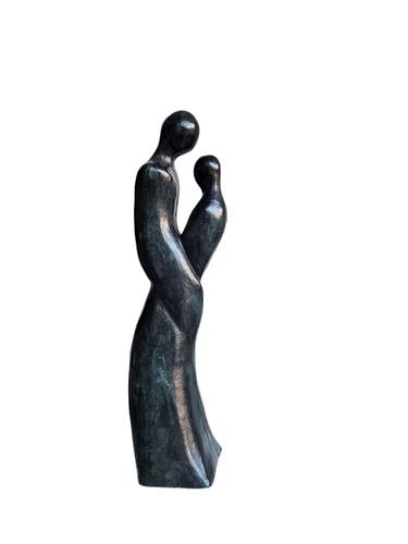 Original Figurative Love Sculpture by Catherine Fouvry Leblois