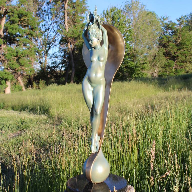 Original Art Nouveau Classical Mythology Sculpture by Ralph Bienert