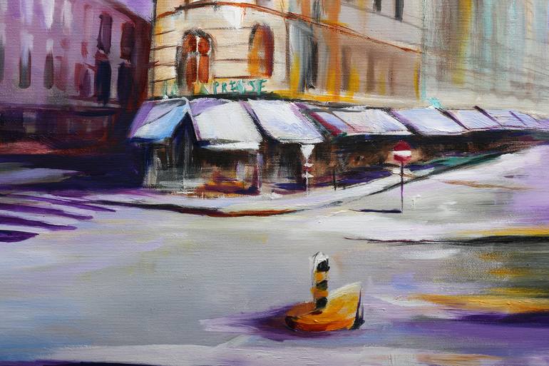 Original Documentary Architecture Painting by Edvard Karczmarski