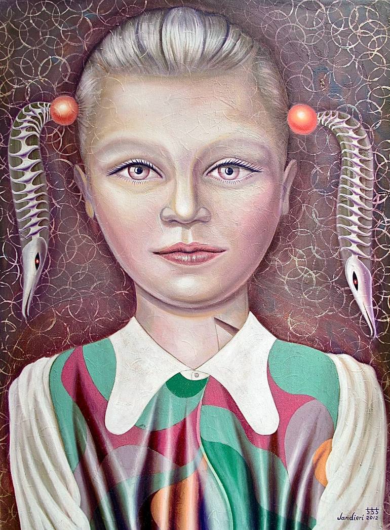 Original Women Painting by Jarji Jandieri | Minimalism Art on Canvas | "I don't care "