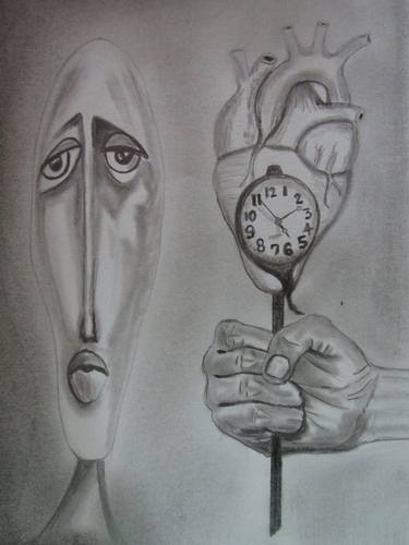 Print of Figurative Time Drawings by Mariano Seib