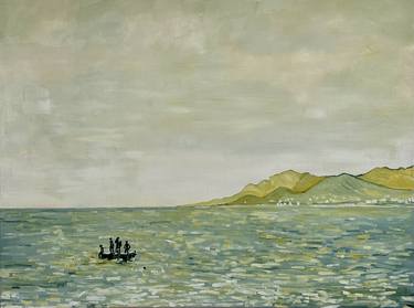 Print of Impressionism Seascape Paintings by Julien Porisse