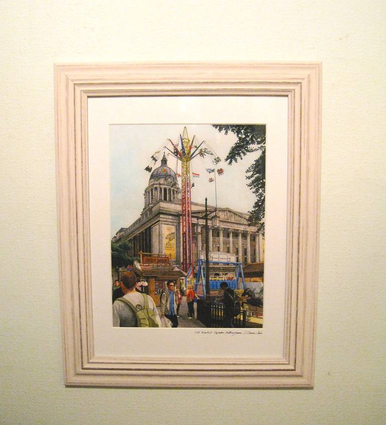 Original Figurative Cities Painting by Dave'S Daughter