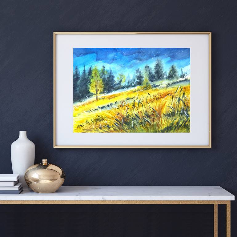 Original Expressionism Landscape Painting by Danuta Antas-Woźniewska