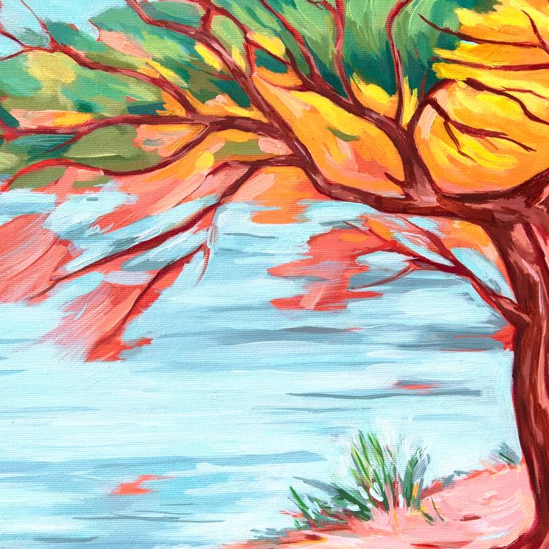 Original Expressionism Beach Painting by Danuta Antas-WoźNiewska