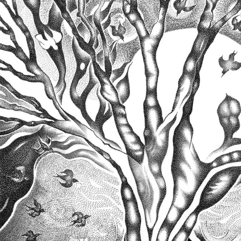 Original Conceptual Fantasy Drawing by Danuta Antas-WoźNiewska