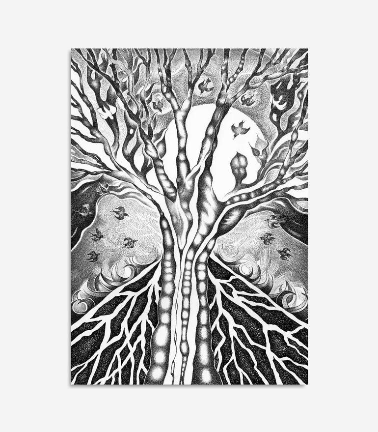 Original Conceptual Fantasy Drawing by Danuta Antas-WoźNiewska
