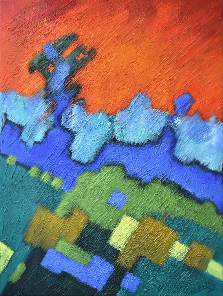 Original Abstract Expressionism Abstract Paintings by Danuta Antas-WoźNiewska